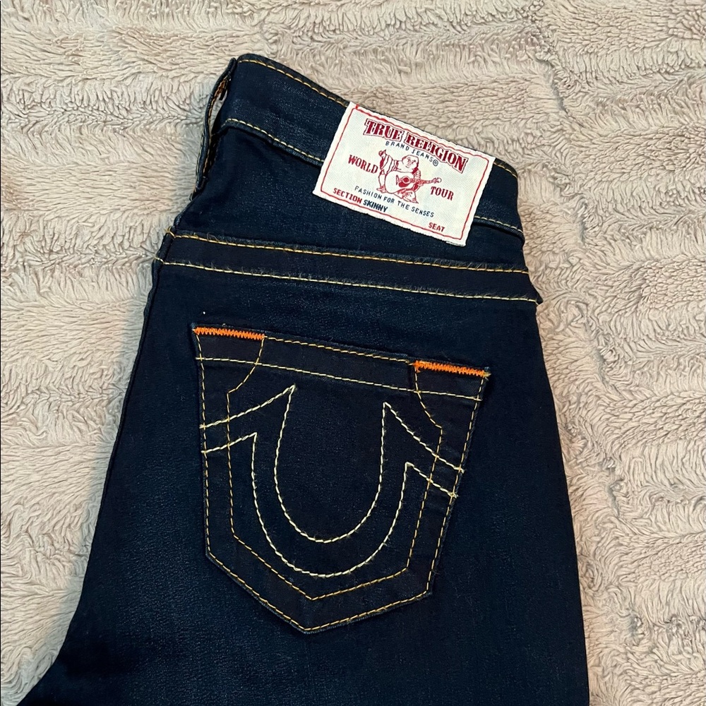 True Religion Skinny Jeans - Size 26 Stretch- Dark Blue